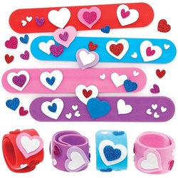 Herz-Schnapparmband-Bastelsets  (pro Set 4) Schmuck Basteln
