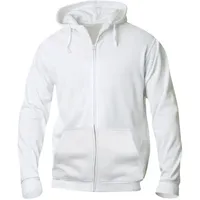 Clique Rundhalspullover Basic Hoody Full Zip Weiß 4XL