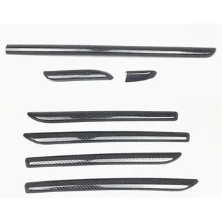 DaSenLa Mittelkonsole Armaturenbrett Zierleisten ABS Auto-Tür-Zierabdeckung Borte Carbon-Faser-Art gepasst for Audi A3 8V 2014-2018 S3 DaSenLa (Color Name : 7 Pieces)