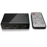 Primewire Audio / Video Matrix-Switch, 3-Port UHD HDMI Switch / Verteiler inkl. Fernbedienung, 4K, 3D, cec