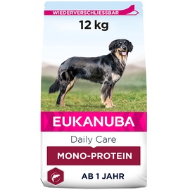 Eukanuba Mono-Protein Lachs Hundefutter - Trockenfutter mit nur als tierischem Protein, allergenarme Rezeptur, 12 kg