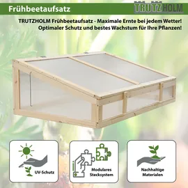 Trutzholm Frühbeetaufsatz Aus Holz 120 x 80 cm Natur