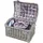 casa.pro Picknickkorb Folldal Komplettset für 2 Personen 40 x 28 x 25 cm lila/beige