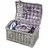 casa.pro Picknickkorb Folldal Komplettset für 2 Personen 40 x 28 x 25 cm lila/beige