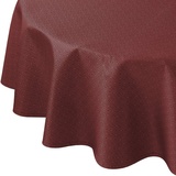 Curt Bauer Tischdecke »3947 Riga, oval, mit Rautenmotiv, Damast-Tischwäsche«, (1 St.), aus 59% Baumwolle, 41% Polyester, merzerisiert, mit Fleckschutz, rot