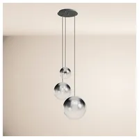 s.luce Orb 3-flammige Galerieleuchte Modular Rauch Verlauf, / Schwarz