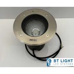 LED Bodeneinbaustrahler 14W, Schwenkbar 25°, Abstrahlwinkel 38°, on/off 3000K, Blendfilter (LED farben: WW warmweiß)