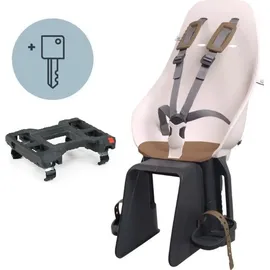 Urban Iki Gepäckträgerkindersitz Fahrrad mit Adapter pink braun abschließbar TaKe - Beige