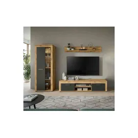 Möbel Kraft Wohnwand ¦ holzfarben ¦ Maße (cm): B: 235 H: 159 T: 35.0
