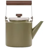 Barebones Kanne für Kaffee oder Tee 3,2L "Emaille" olive 2-Tone-creme Teekanne Kaffeekanne Retro Vintage Outdoor