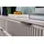 beautysofa Schreibtisch LINNA LS-12 – Moderner mit Geriffelte & Metallbeinen, Farbe: Kaschmir - Beige