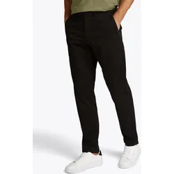 Chinohose TOMMY HILFIGER "HARLEM CHINO SATIN", Herren, Gr. 36, Länge 34, schwarz, Web, Obermaterial: 98% Baumwolle, 2% Elasthan, casual, Hosen
