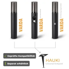 SSC-LUXon Außenleuchte Edelstahl Höhe 50 cm 1x E27 schwarz
