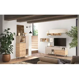 Home Affaire Vitrine Monaco 81 x 42 x 154 cm Weiß