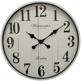 GLOBO Wanduhr 50,6 cm D 50,6 cm weiß