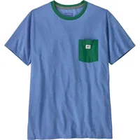 Patagonia Shop Sticker Pocket Responsibili-tee Herren T-Shirt abundant blue