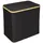 Wenko Bambus Wäschetruhe Trio Ecori In Schwarz 57 X 50 X 37 Cm - Rahmen: Natur, Wäschesack: Schwarz - Wenko