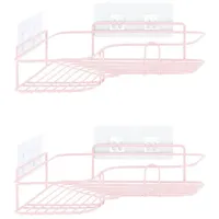 Navaris 2x Duschablage ohne Bohren - Bad Duschregal Eckregal