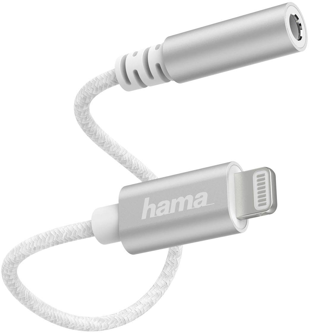 Hama Lightning-Kabel (3, 5 mm Klinkenstecker, Mfi, Weiß