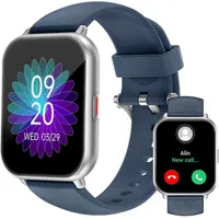 RUIMEN Smartwatch 1.85" Display mit Telefonfunktion, Fitnessuhr mit SpO2 & Herzfrequenz, 110+ Sportmodi, IP68 wasserdicht - Blau