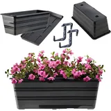 Kadax Blumenkasten 40 x 15 x 15 cm Anthrazit