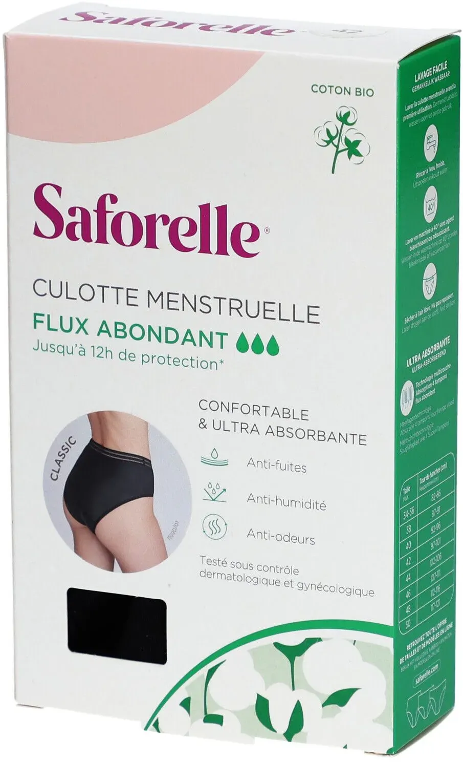 Saforelle Menstruations-Slip Reichliche Ströme Größe 42