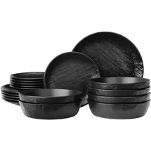 Navaris Steingut Kombiservice 18-tlg. anthrazit