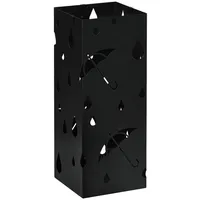 Homcom Regenschirmständer, Schwarz, Metall, 15.5x40x15.5 cm, Garderobe, Schirmständer