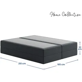 home collective Boxspringbett 160 x 200 cm H3 Anthrazit