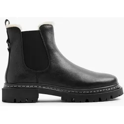 Leder Chelsea Boots - Damen - schwarz