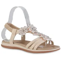 VAN HILL Damen Riemchensandalen in Beige,