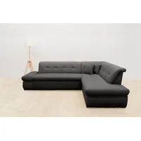 DOMO collection Ecksofa DOMO COLLECTION "MORIC 273x216 cm, L-Form, auch in Cord", grau, B:273cm H:80cm T:216cm, 100% Polyester, Sofas, Ecksofa, wahlweise mit Bettfunktion und Armlehnenverstellung, auch in Cord
