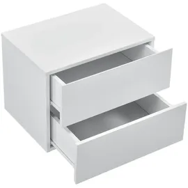 [en.casa] Wandschrank Ampfing mit 2 Schubladen Weiß
