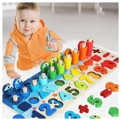 Favson Lernspielzeug Montessori-Spielzeug ab 2 3 4 Jahren Puzzle Kinder Spielzeug lernspielzeug holzspielzeug, Multifunktionale lernspiele Montessori Lernspielzeug