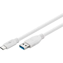 goobay USB-C auf USB-A 1 m Weiß