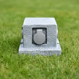 Unitec Garten-Steckdosenverteiler 4-fach grau