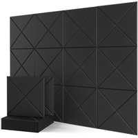 Akustikplatten Selbstklebend, 12 Stück Hohe Dichte Schallabsorber Wand für Wanddekoration und Akustische Behandlung (30x30x0.9cm)