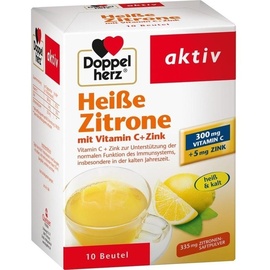 Doppelherz Aktiv Heiße Zitrone mit Vitamin C+Zink Granulat 10 St.