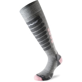 Lenz Socken, Skiing 3.0, hellgrau/rosa, 36-38