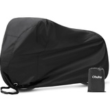 Ohuhu Fahrradgarage, Fahrradabdeckung Wasserdicht 190T Polyester-Gewebe Extra Stark, Hoher UV-Schutz Hochwertige Fahrradgarage Plane Wasserfest 200 x 110 x 70 cm Fahrrad schutzhülle mit Beutel