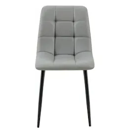 CLP 4er Set Esszimmerstuhl Antibes Kunstleder I Gesteppter Polsterstuhl I Küchenstuhl Mit Bodenschonern