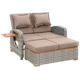 Greemotion Gartenlounge-Set 2-Sitzer mit Liegefunktion 0 x 0 x 0 cm Beige/Grau