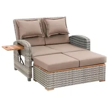 Greemotion Gartenlounge-Set 2-Sitzer mit Liegefunktion 0 x 0 x 0 cm Beige/Grau