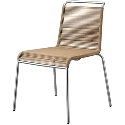 FDB Møbler - M20 Teglgård Stuhl Outdoor, Kordel braun