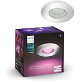 Philips Hue White and Color Ambiance Xamento Einbauspot silber 1er
