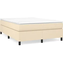 vidaXL Boxspringbett 140 x 200 cm Creme