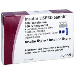 INSULIN LISPRO Sanofi 100 E/ml Inj.-Lsg.Dsfl. 5X10 ml