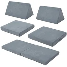 [en.casa] Kindersofa Norhulta 150 x 66 x 46 cm Cord grau