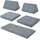 [en.casa] Kindersofa Norhulta 150 x 66 x 46 cm Cord grau