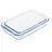 Relaxdays Auflaufform Set 29,5 x 17,5 x 5 cm Transparent